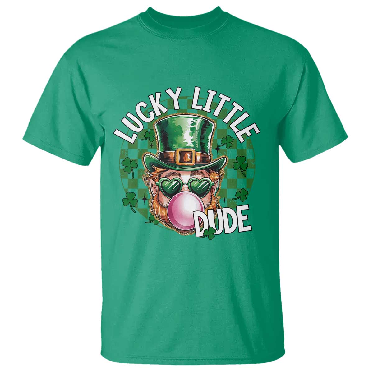 Funny St Patrick's Day Lucky Little Dude T Shirt Cute Leprechaun Shamrock