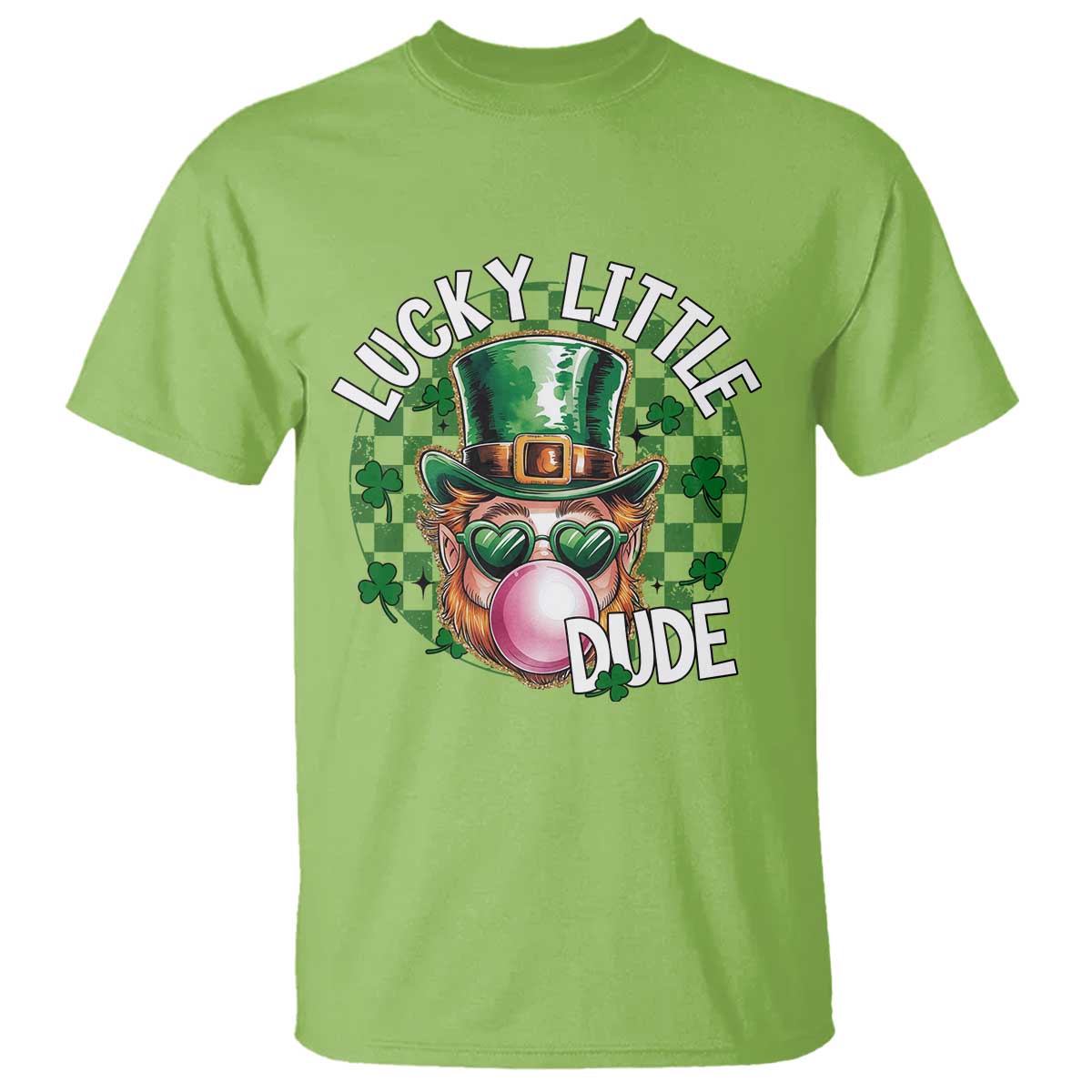 Funny St Patrick's Day Lucky Little Dude T Shirt Cute Leprechaun Shamrock