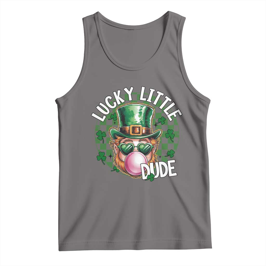 Funny St Patrick's Day Lucky Little Dude Tank Top Cute Leprechaun Shamrock