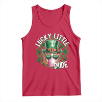 Funny St Patrick's Day Lucky Little Dude Tank Top Cute Leprechaun Shamrock