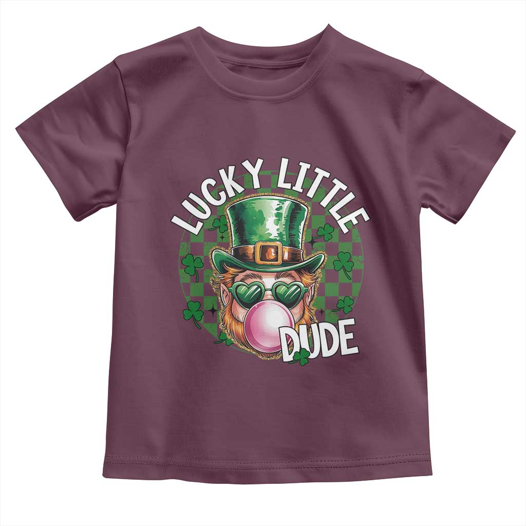 Funny St Patrick's Day Lucky Little Dude Toddler T Shirt Cute Leprechaun Shamrock