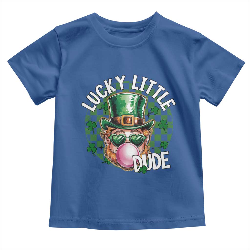 Funny St Patrick's Day Lucky Little Dude Toddler T Shirt Cute Leprechaun Shamrock
