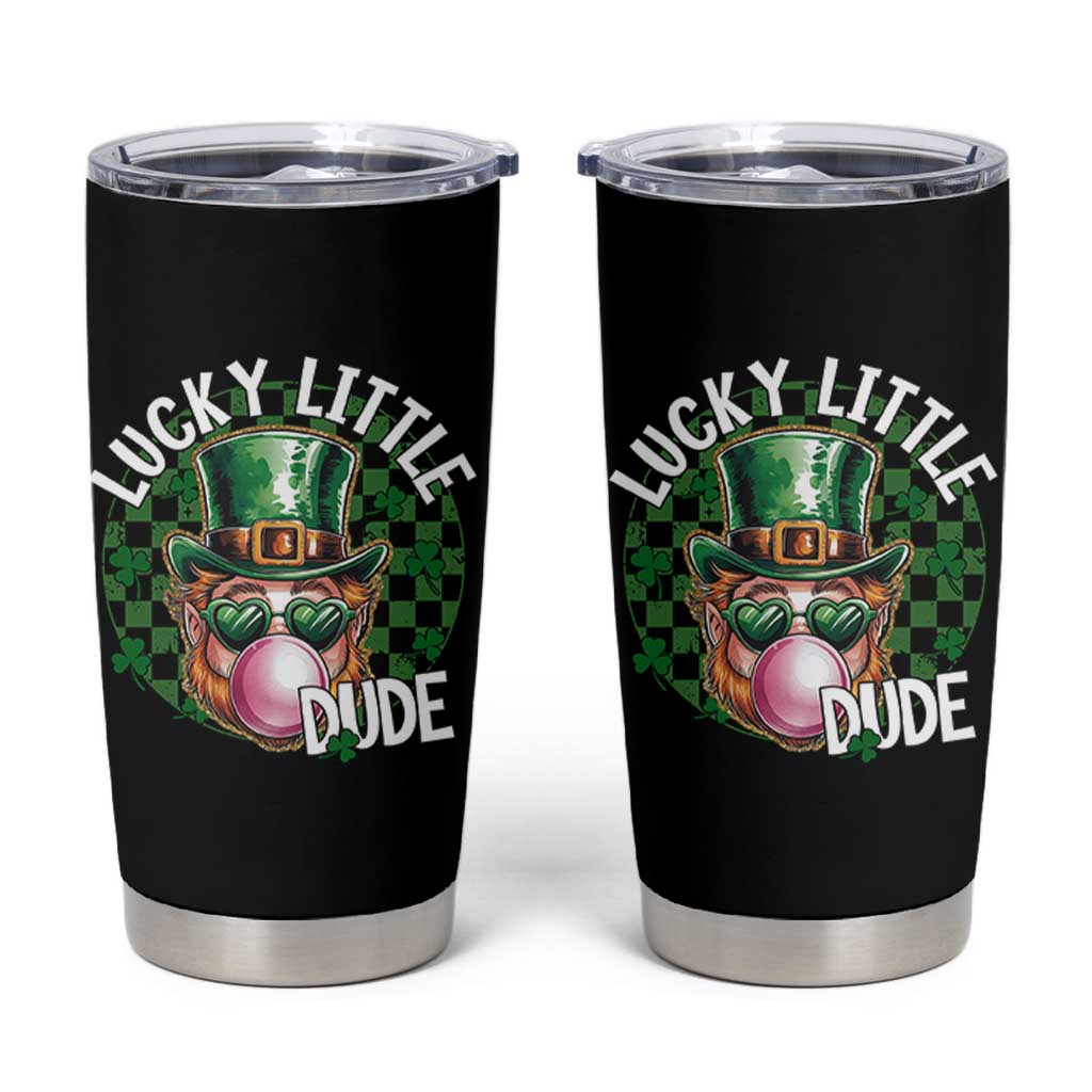 Funny St Patrick's Day Lucky Little Dude Tumbler Cup Cute Leprechaun Shamrock