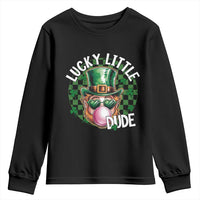 Funny St Patrick's Day Lucky Little Dude Youth Sweatshirt Cute Leprechaun Shamrock