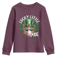 Funny St Patrick's Day Lucky Little Dude Youth Sweatshirt Cute Leprechaun Shamrock