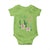 Funny St Patrick's Day Coquette Baby Onesie Lucky Girl Horseshoe Pink Bow