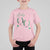 Funny St Patrick's Day Coquette T Shirt For Kid Lucky Girl Horseshoe Pink Bow