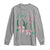 Funny St Patrick's Day Coquette Long Sleeve Shirt Lucky Girl Horseshoe Pink Bow