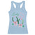 Funny St Patrick's Day Coquette Racerback Tank Top Lucky Girl Horseshoe Pink Bow