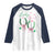 Funny St Patrick's Day Coquette Raglan Shirt Lucky Girl Horseshoe Pink Bow