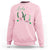 Funny St Patrick's Day Coquette Sweatshirt Lucky Girl Horseshoe Pink Bow