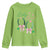 Funny St Patrick's Day Coquette Youth Sweatshirt Lucky Girl Horseshoe Pink Bow