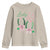 Funny St Patrick's Day Coquette Youth Sweatshirt Lucky Girl Horseshoe Pink Bow