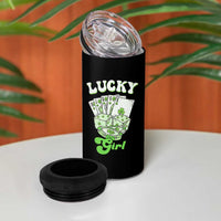 Funny St Patrick's Day Casino Games 4 in 1 Can Cooler Tumbler Lucky Girl Shamrock Casino Poker Chips Cards