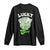 Funny St Patrick's Day Casino Games Long Sleeve Shirt Lucky Girl Shamrock Casino Poker Chips Cards