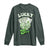 Funny St Patrick's Day Casino Games Long Sleeve Shirt Lucky Girl Shamrock Casino Poker Chips Cards