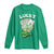 Funny St Patrick's Day Casino Games Long Sleeve Shirt Lucky Girl Shamrock Casino Poker Chips Cards