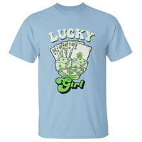 Funny St Patrick's Day Casino Games T Shirt Lucky Girl Shamrock Casino Poker Chips Cards