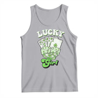 Funny St Patrick's Day Casino Games Tank Top Lucky Girl Shamrock Casino Poker Chips Cards