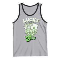 Funny St Patrick's Day Casino Games Tank Top Lucky Girl Shamrock Casino Poker Chips Cards