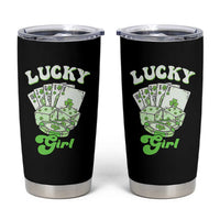 Funny St Patrick's Day Casino Games Tumbler Cup Lucky Girl Shamrock Casino Poker Chips Cards