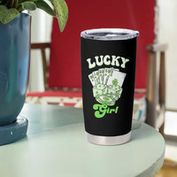 Funny St Patrick's Day Casino Games Tumbler Cup Lucky Girl Shamrock Casino Poker Chips Cards
