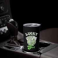 Funny St Patrick's Day Casino Games Tumbler Cup Lucky Girl Shamrock Casino Poker Chips Cards