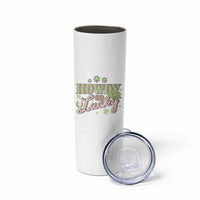 Funny St Patrick's Day Cowboy Cowgirl Skinny Tumbler Howdy Go Lucky Shamrock