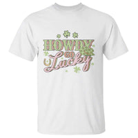 Funny St Patrick's Day Cowboy Cowgirl T Shirt Howdy Go Lucky Shamrock