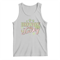 Funny St Patrick's Day Cowboy Cowgirl Tank Top Howdy Go Lucky Shamrock