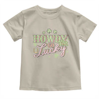 Funny St Patrick's Day Cowboy Cowgirl Toddler T Shirt Howdy Go Lucky Shamrock