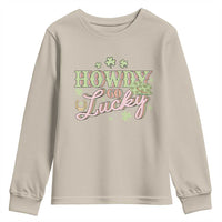 Funny St Patrick's Day Cowboy Cowgirl Youth Sweatshirt Howdy Go Lucky Shamrock