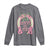 Funny St Patrick's Day Cowgirl Coquette Long Sleeve Shirt Howdy Go Lucky Pink Horseshoe