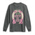 Funny St Patrick's Day Cowgirl Coquette Long Sleeve Shirt Howdy Go Lucky Pink Horseshoe