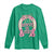 Funny St Patrick's Day Cowgirl Coquette Long Sleeve Shirt Howdy Go Lucky Pink Horseshoe