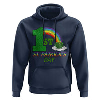 Funny First 1st St Patrick's Day Hoodie Shamrock Rainbow Glitter Print