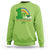 Funny First 1st St Patrick's Day Sweatshirt Shamrock Rainbow Glitter Print