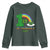 Funny First 1st St Patrick's Day Youth Sweatshirt Shamrock Rainbow Glitter Print