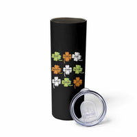 Funny Skibidi Rizz St Patrick's Day Skinny Tumbler Shamrock Clover Candy Rizzler Meme