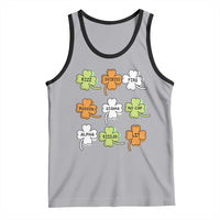 Funny Skibidi Rizz St Patrick's Day Tank Top Shamrock Clover Candy Rizzler Meme