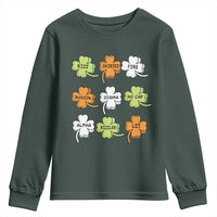 Funny Skibidi Rizz St Patrick's Day Youth Sweatshirt Shamrock Clover Candy Rizzler Meme