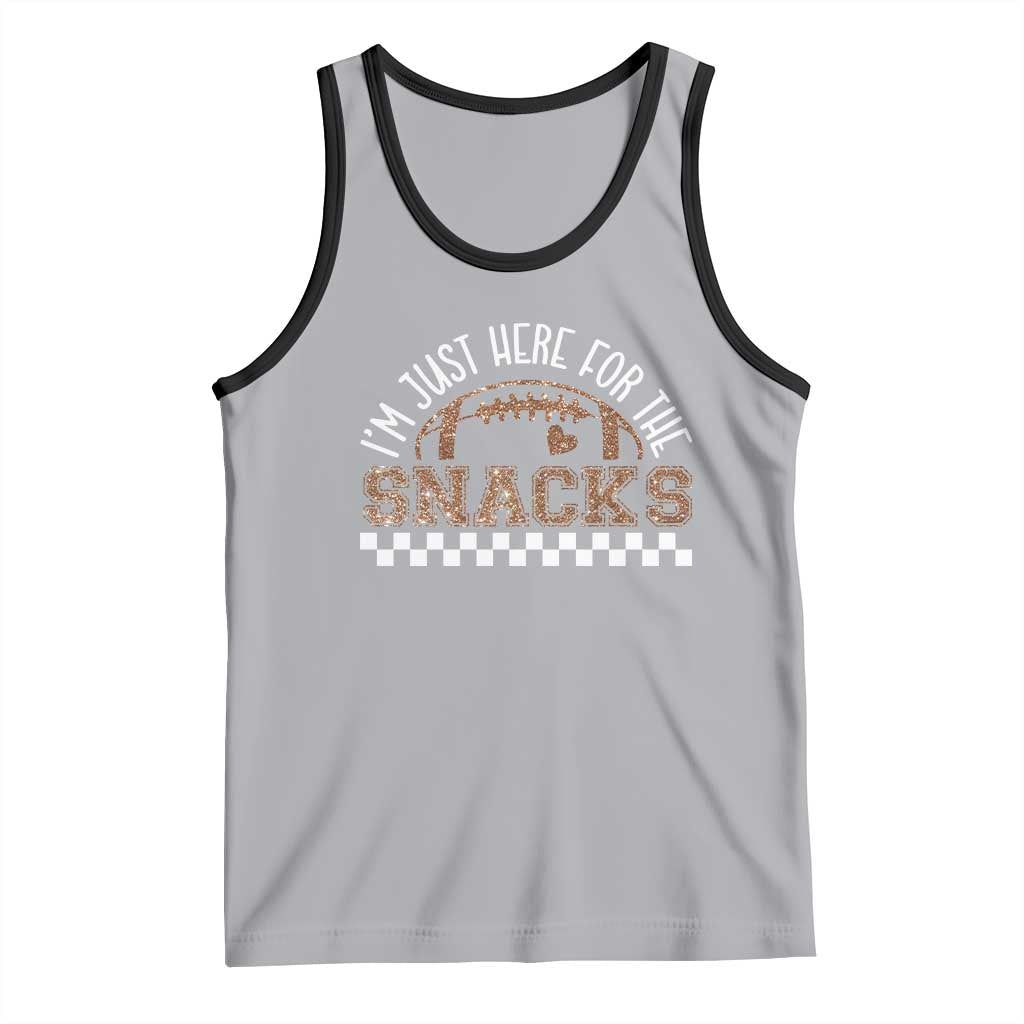 Funny American Football I'm Just Here For The Snacks Tank Top Glitter Print