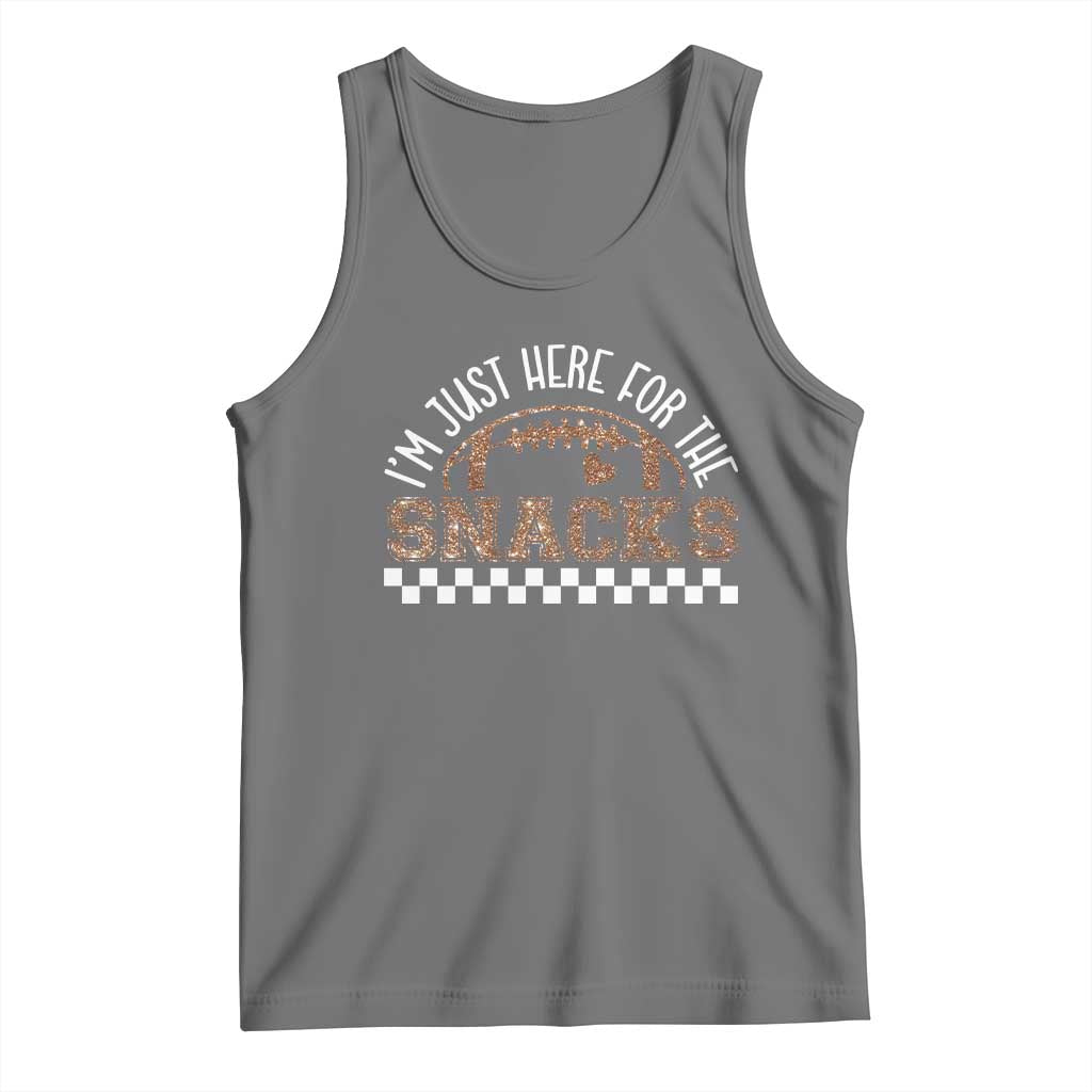 Funny American Football I'm Just Here For The Snacks Tank Top Glitter Print