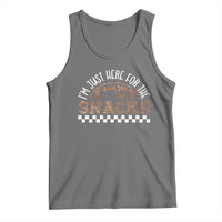 Funny American Football I'm Just Here For The Snacks Tank Top Glitter Print