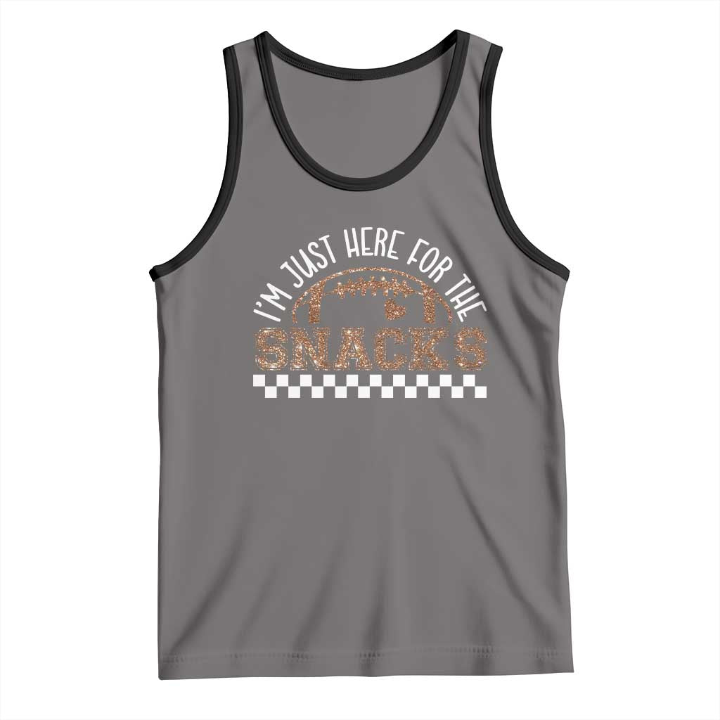 Funny American Football I'm Just Here For The Snacks Tank Top Glitter Print