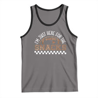 Funny American Football I'm Just Here For The Snacks Tank Top Glitter Print