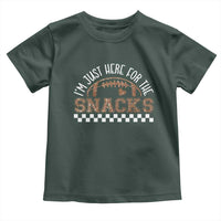 Funny American Football I'm Just Here For The Snacks Toddler T Shirt Glitter Print
