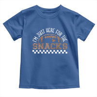 Funny American Football I'm Just Here For The Snacks Toddler T Shirt Glitter Print