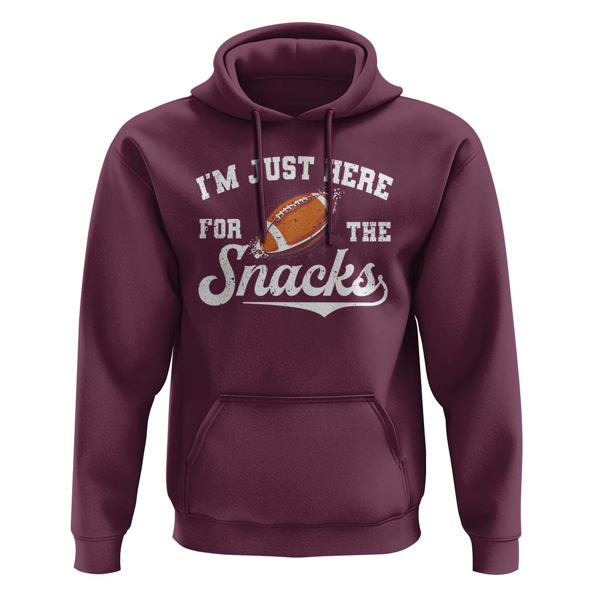 Funny American Football I'm Just Here For The Snacks Hoodie Vintage Star