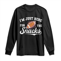 Funny American Football I'm Just Here For The Snacks Long Sleeve Shirt Vintage Star